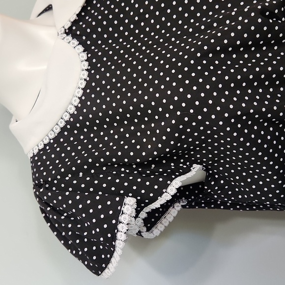 Lipslide Black & White Polka Dot top - Picture 5 of 11